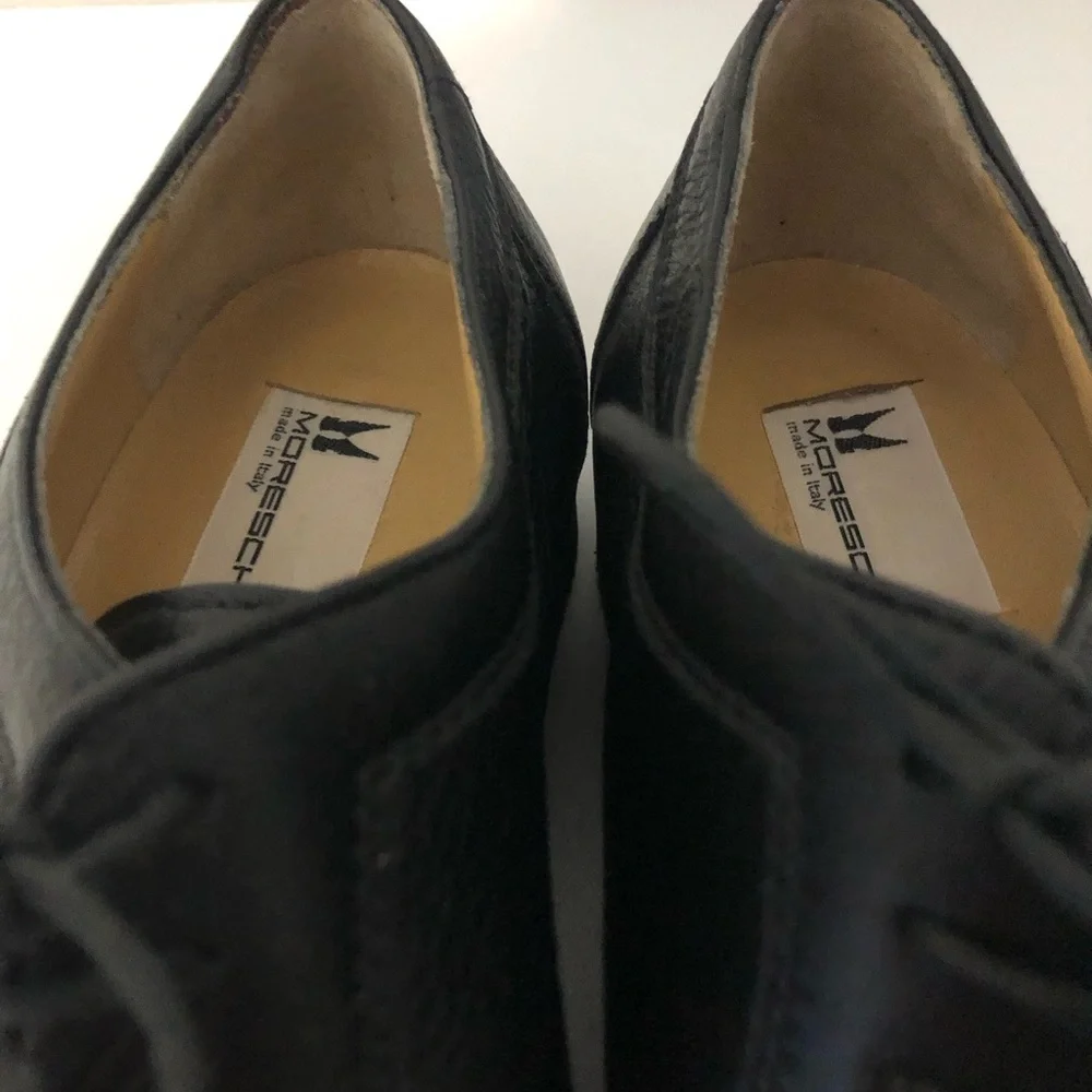 Moreschi Black Leather Lace Up Oxfords Men’s 8.5 Shoes Size 8 1/2